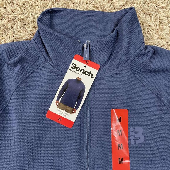 Bench Men’s Moisture Wicking Performance Full Zip Jacket Blue, Size Medium (New) - Picture 4 of 11
